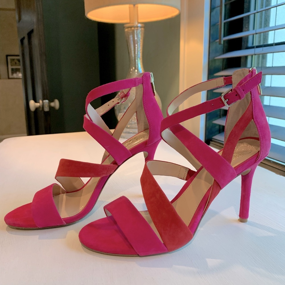 Vince Camuto pink and red heels
